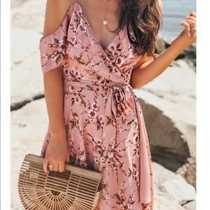 Wayf revolve midi wrap dress xs